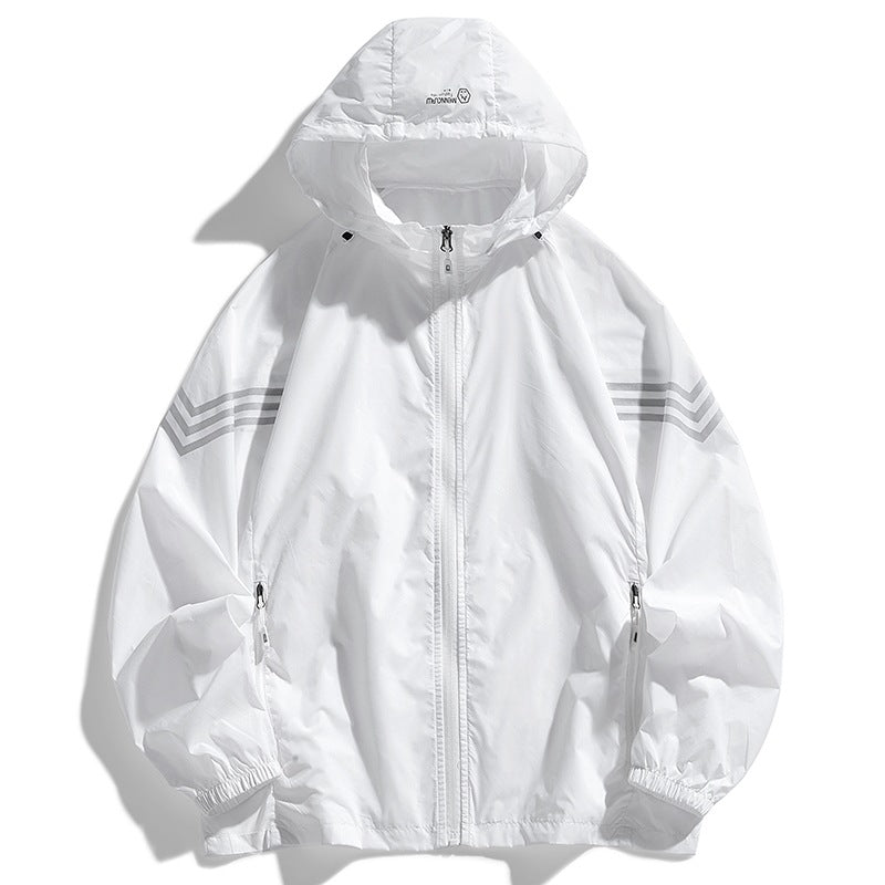 Herren Leichte Windbreakerjacke mit Kapuze und praktischen Taschen Drune