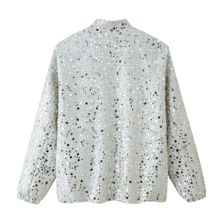 Damen modische Pailletten-Jacke Drune