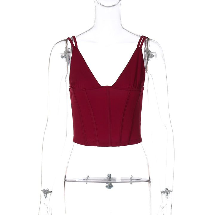 Damen Elegant geschnittenes Bustier-Top mit Spaghetti-Trägern Drune