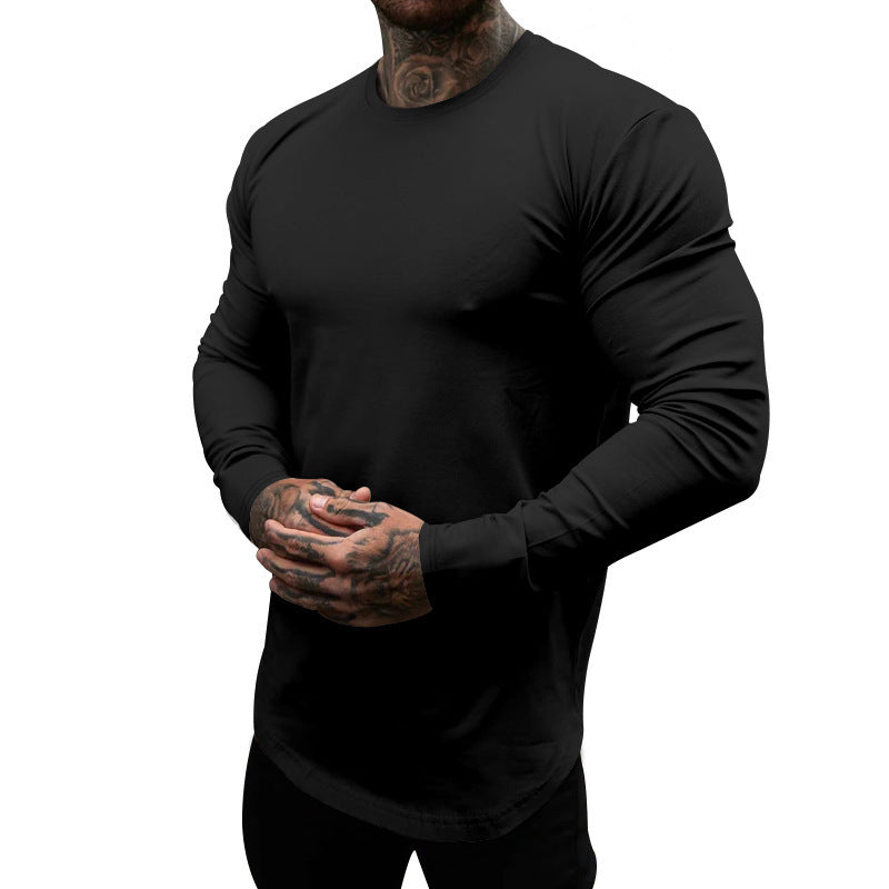 Herren Langarmshirt aus weichem Baumwollmix mit modernem Schnitt und Rundhalsausschnitt Drune