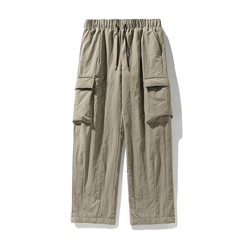 Unisex Cargo-Hose mit elastischem Bund, großen Klappentaschen und geradem Bein Drune