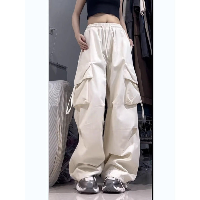 Damen Cargo-Hose im urbanen Stil mit weitem Schnitt und praktischen Seitentaschen Drune