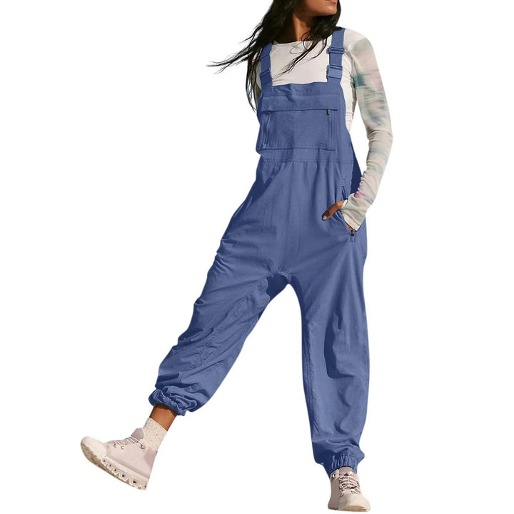 Damen Lässiger Jumpsuit mit praktischen Taschen und elastischem Saum Drune