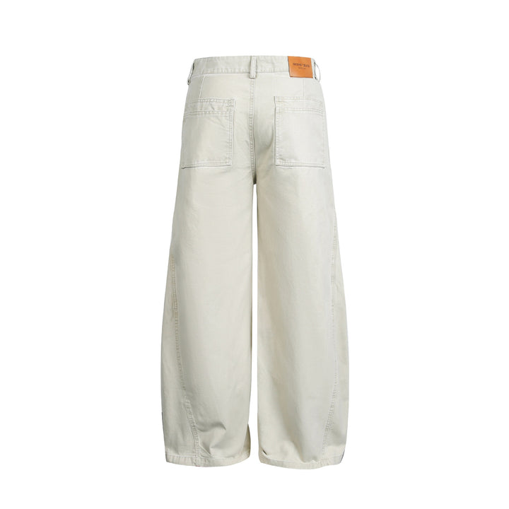 Damen Cargohose im Cropped-Schnitt mit weitem Bein und Fransenbesatz Drune