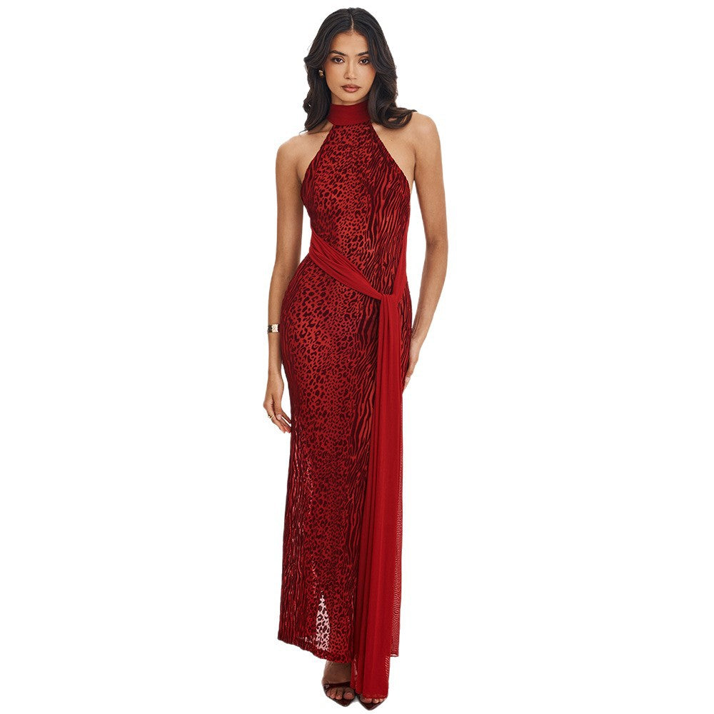 Damen Elegantes Maxikleid mit raffiniertem Schnitt und dezentem Glanz Drune