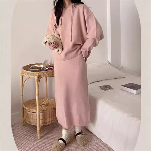 Damen Hoodie-Kleid mit elegantem Schnitt und praktischen Taschen Drune