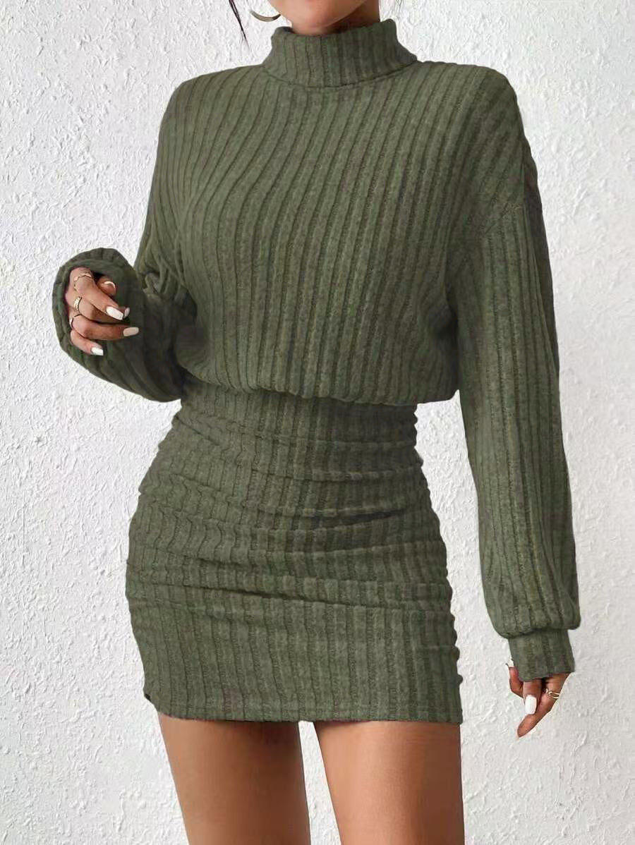 Damen Hochgeschlossener Strickpullover und Rock Drune