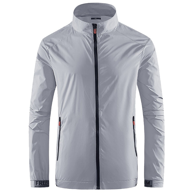 Herren Leichte Performance‑Windjacke mit hochschließendem Stehkragen Drune