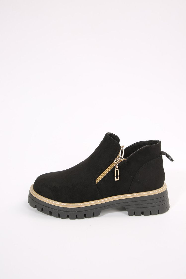 Damen Chelsea-Stiefelette mit profilierter Gummisohle und seitlichem Reißverschluss Drune