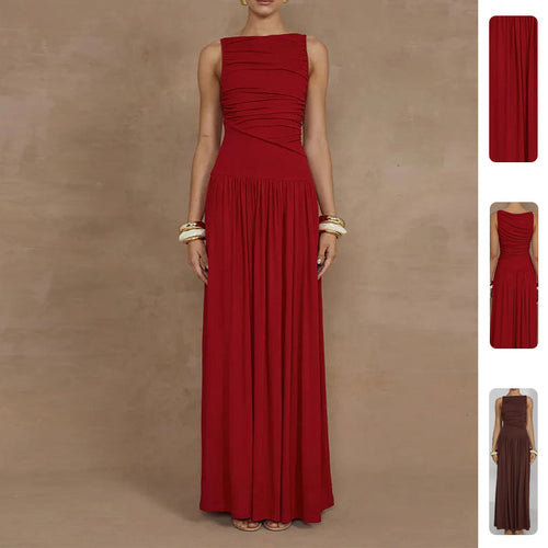 Damen Maxikleid mit raffinierter Raffung Drune