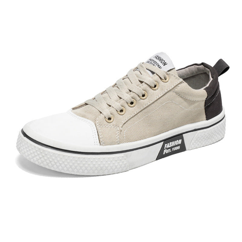 Herren Low-Top Canvas-Plateau-Sneaker mit profilierter Gummisohle und verstärkter Zehenkappe Drune