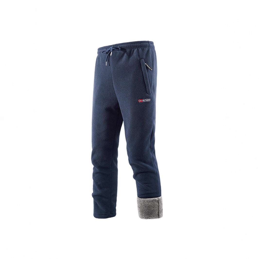 Herren Thermo‑Fleecehose mit hochfloriger Sherpa‑Innenfütterung und Reißverschlusstaschen Drune