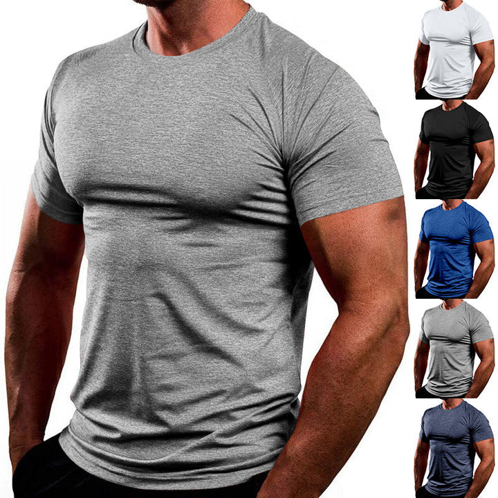 Herren Sportliches Basic T-Shirt aus atmungsaktiver Baumwolle Drune