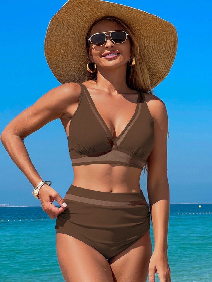 Damen Hochtaillierter Bikini mit vorgeformtem Oberteil Drune