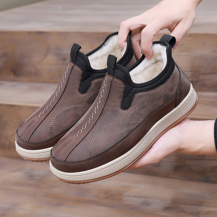 Damen Bequeme und stylische Warmfutter Slip-On Schuhe Drune