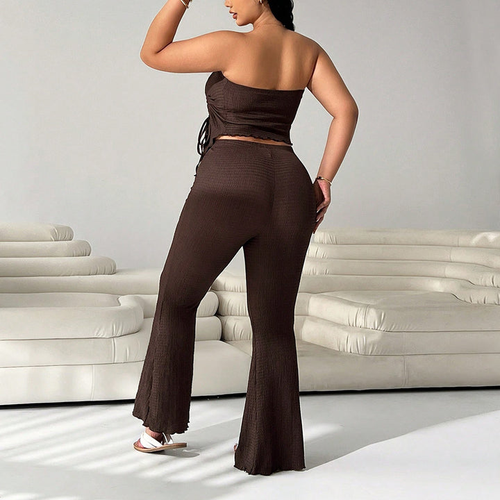Damen Kombinationsanzug mit elegantem Volant und schmalem Bein Drune