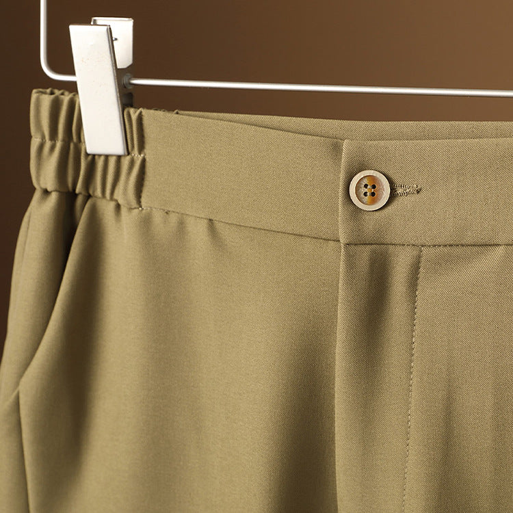 Damen Hoch taillierte, bequeme Stoffhose Drune