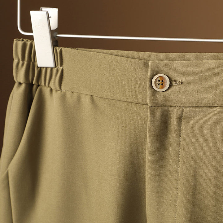 Damen Hoch taillierte, bequeme Stoffhose Drune