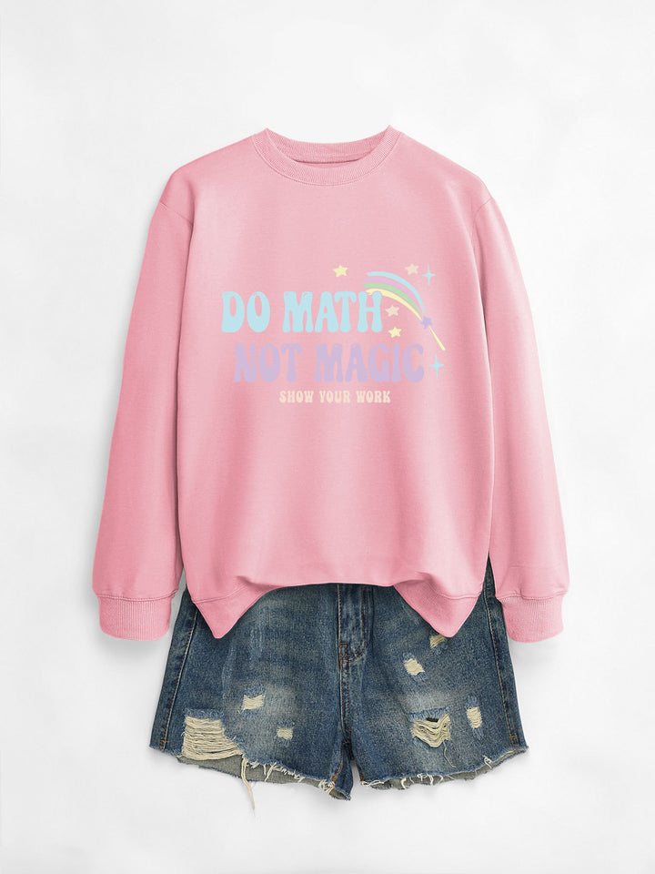 Damen lässiger Sweatshirt mit inspirierendem Mathematikmotiv Drune