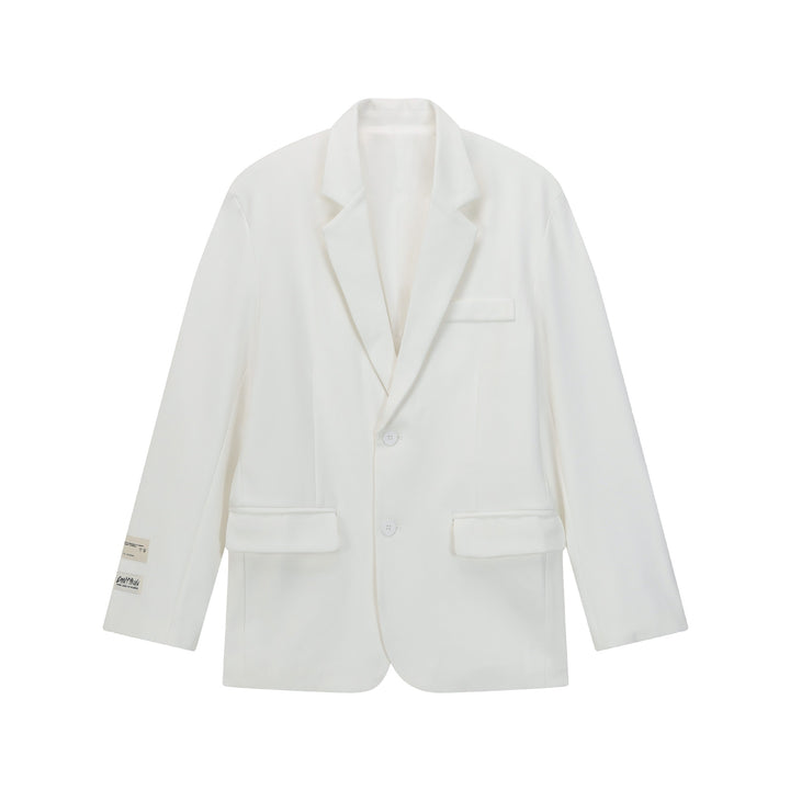 Damen Oversize Blazer mit Reverskragen, Zweiknopfleiste und Pattentaschen Drune