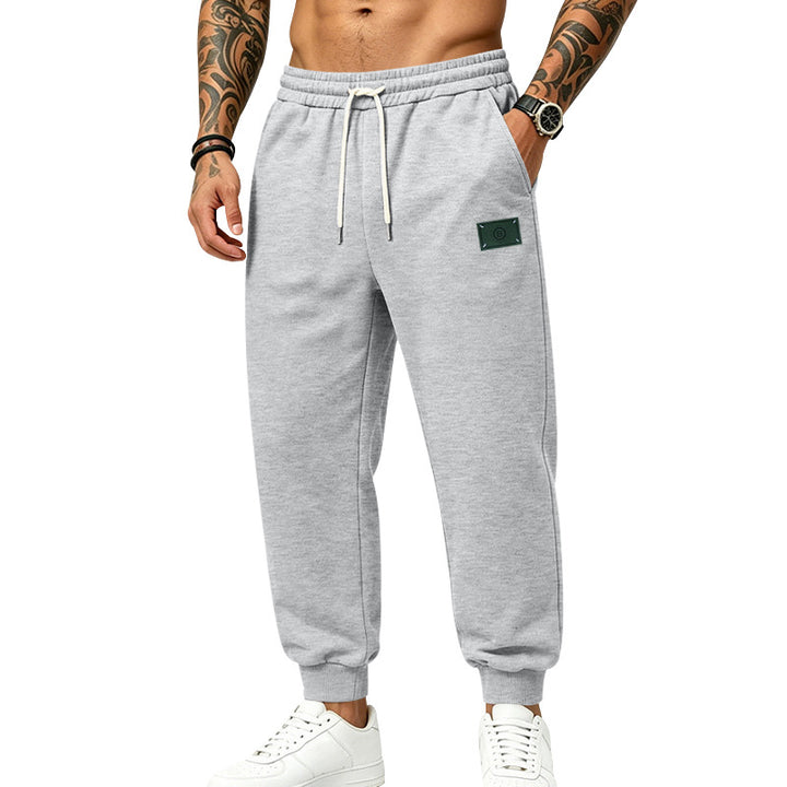 Herren Relax-Fit Jogginghose mit angerauter Innenseite, elastischem Bund und Kordelzug Drune