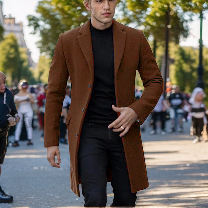 Herren eleganter einfacher Mantel Drune