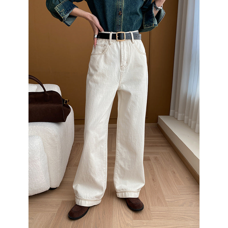 Damen weite High-Waist Jeans mit elegantem Schnitt und nachhaltigem Material Drune