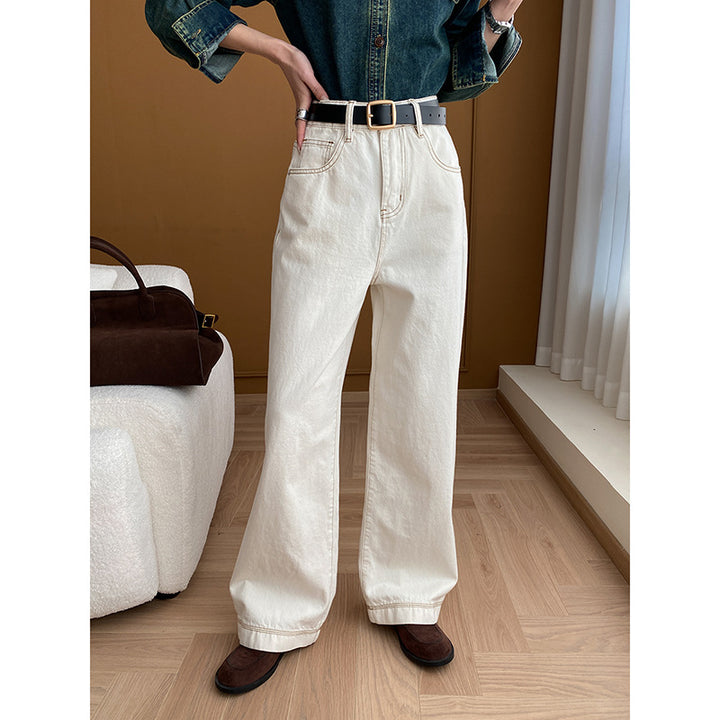 Damen weite High-Waist Jeans mit elegantem Schnitt und nachhaltigem Material Drune