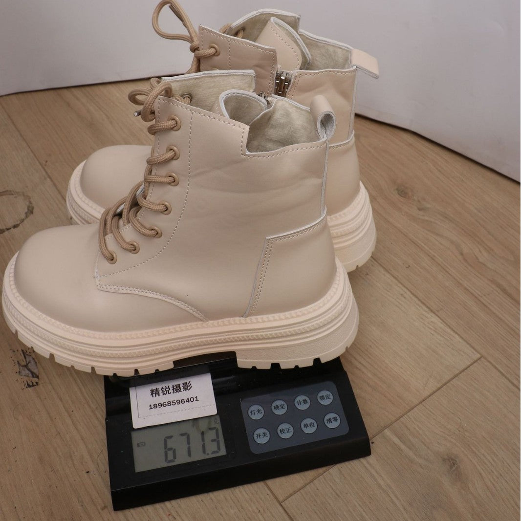 Damen Schnürstiefel mit seitlichem Reißverschluss und robuster Sohle Drune