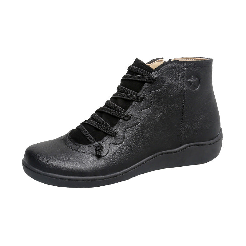 Damen komfortabler Schnür-Bootie mit ergonomischem Fußbett, weichem Schaft und flexibler Profilsohle Drune