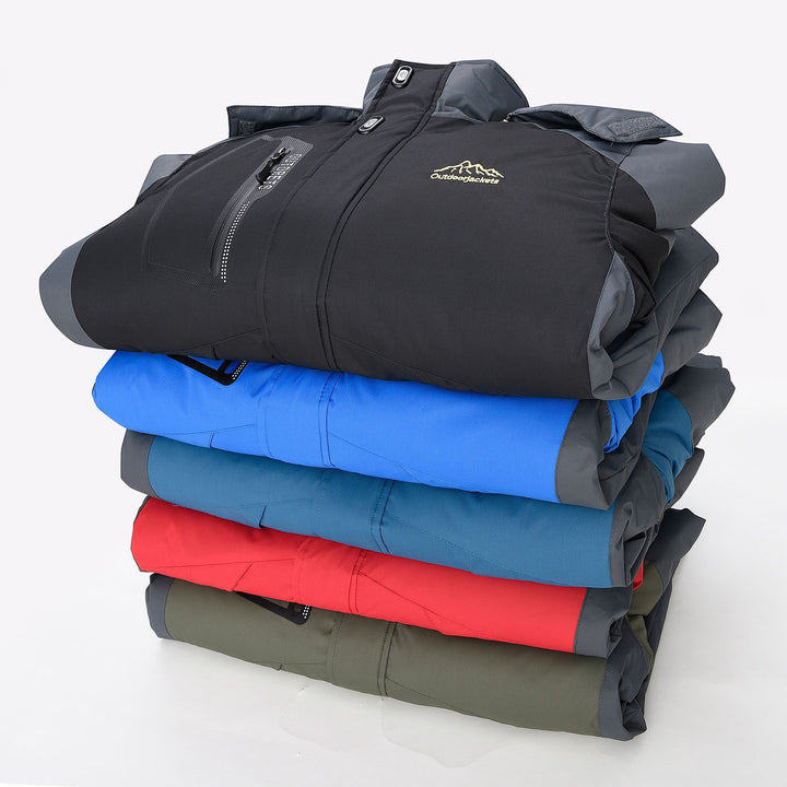Herren Wasser- und winddichte Outdoorjacke mit wärmender Fleece-Innenlage und abnehmbarer Kapuze Drune