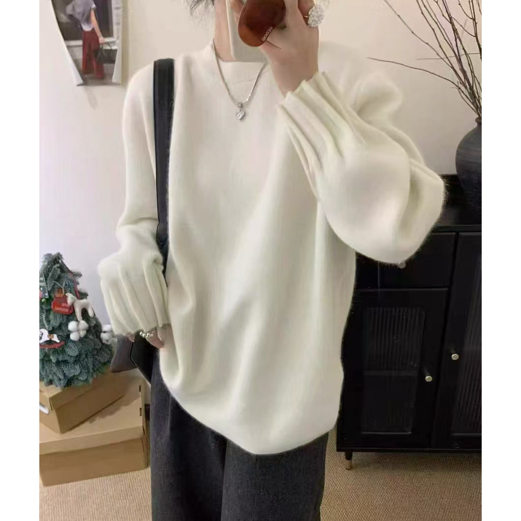 Damen lässiger Pullover mit strukturiertem Ärmel-Wickeldesign Drune