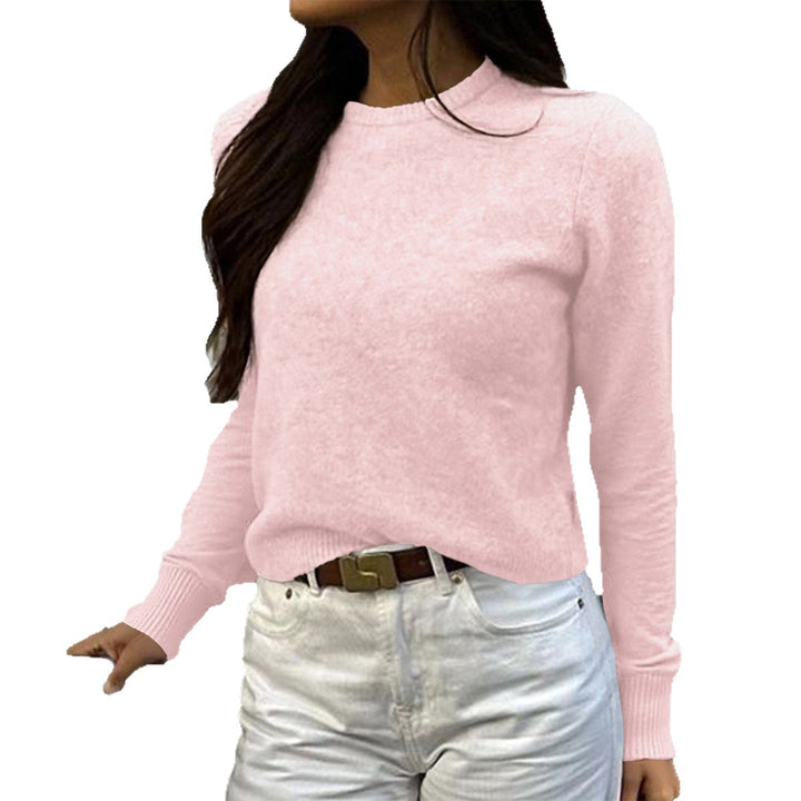 Damen nan kurz geschnittener Feinstrickpullover mit weitem U-Boot-Ausschnitt und gerippten Bündchen Drune