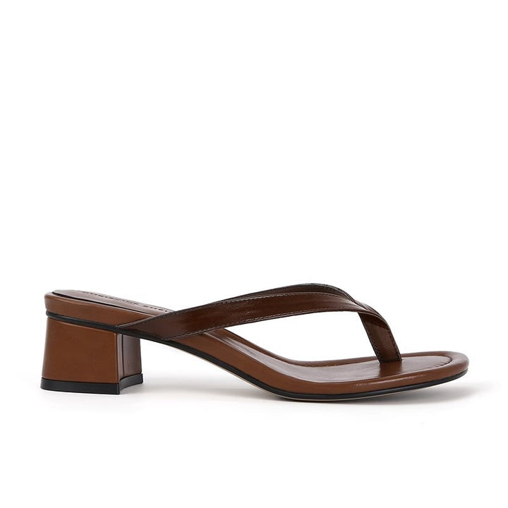 Damen Elegante Blockabsatz Flip-Flops Drune