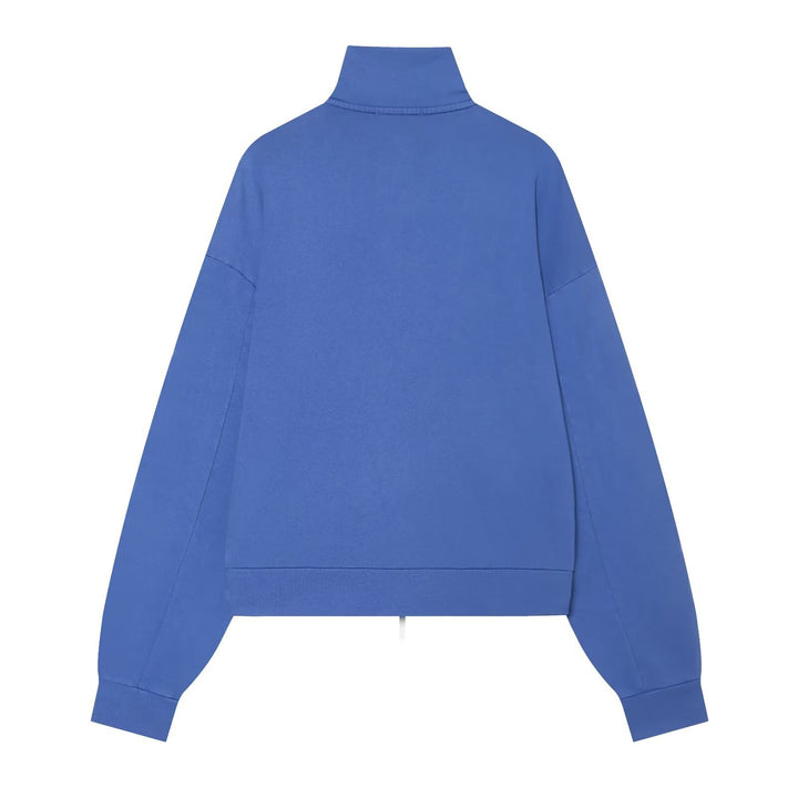 Damen Kurz geschnittener Sweatshirt-Blouson mit hohem Stehkragen und Reißverschluss Drune