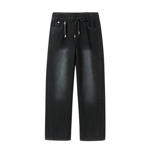 Damen Locker geschnittene Sweathose mit elastischem Bund und Kordelzug Drune