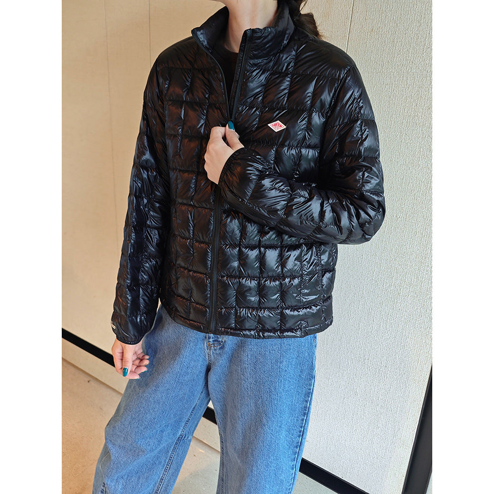 Damen Modische Steppjacke mit glänzender Oberfläche Drune