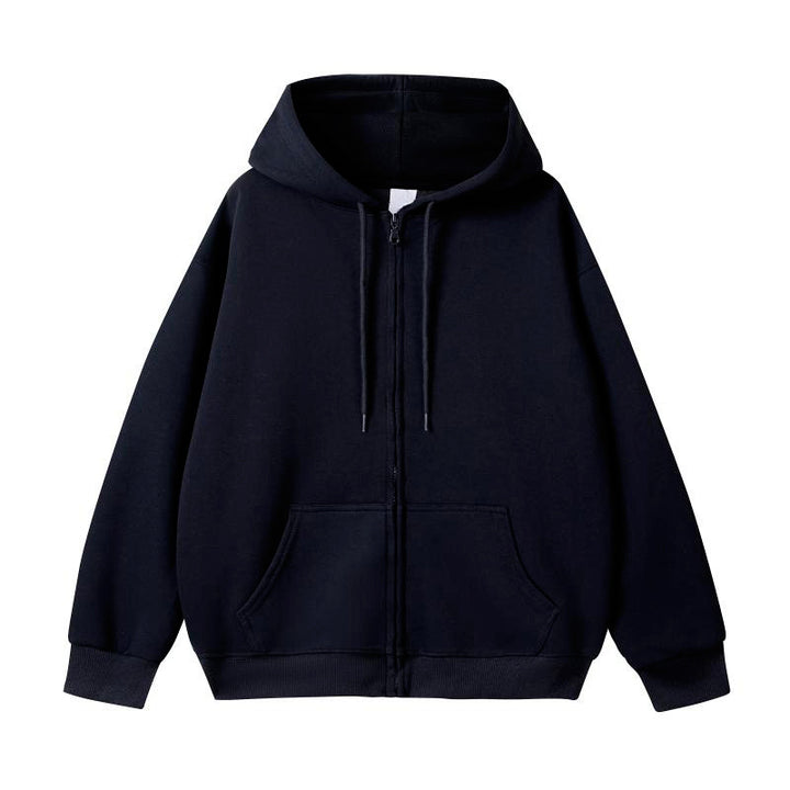 Unisex Oversize-Kapuzenjacke mit durchgehendem Reißverschluss und Kängurutasche Drune