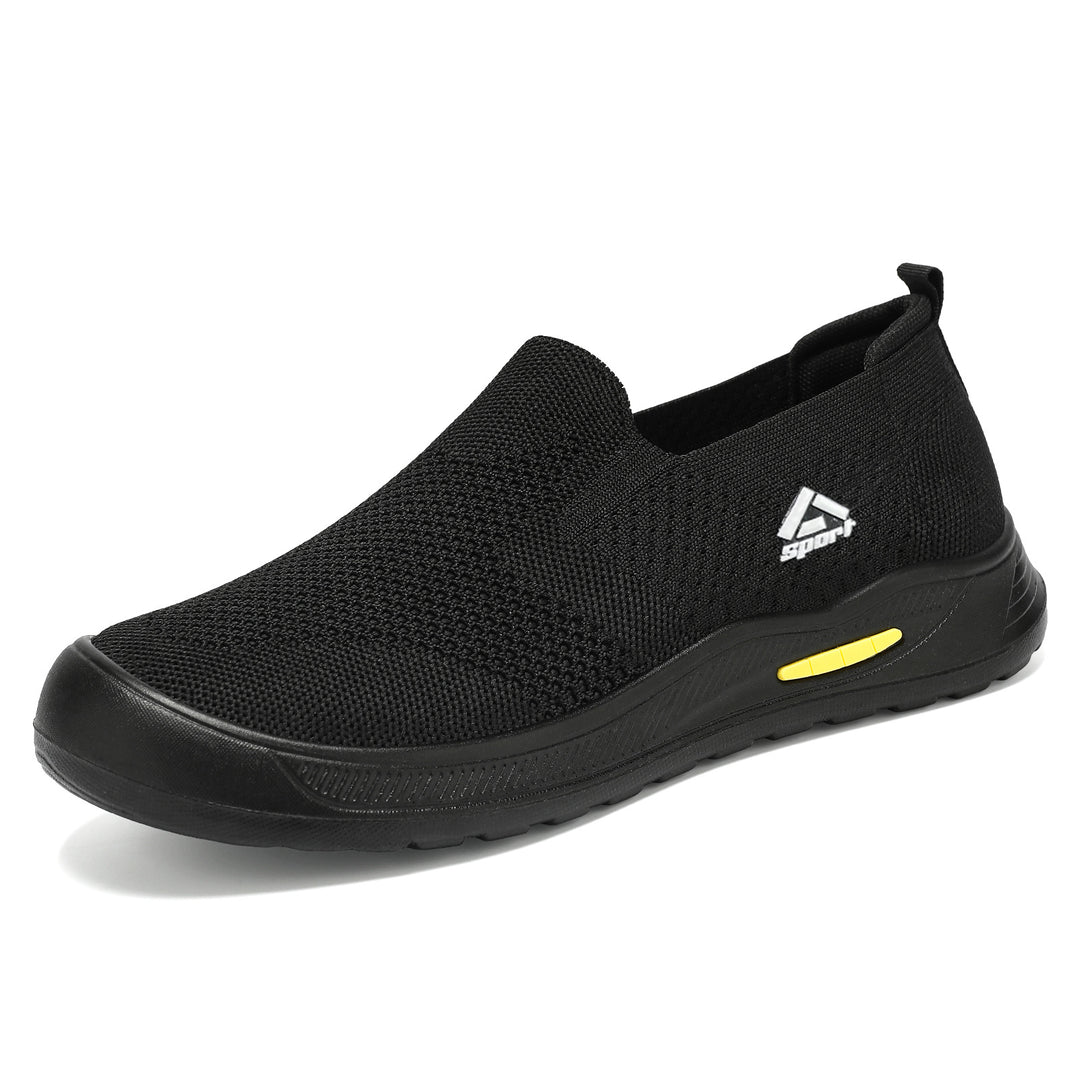 Herren nan atmungsaktiver Strick-Slip-On Alltagssneaker mit elastischem Einstieg, gepolsterter Innensohle und griffiger Leichtprofilsohle Drune