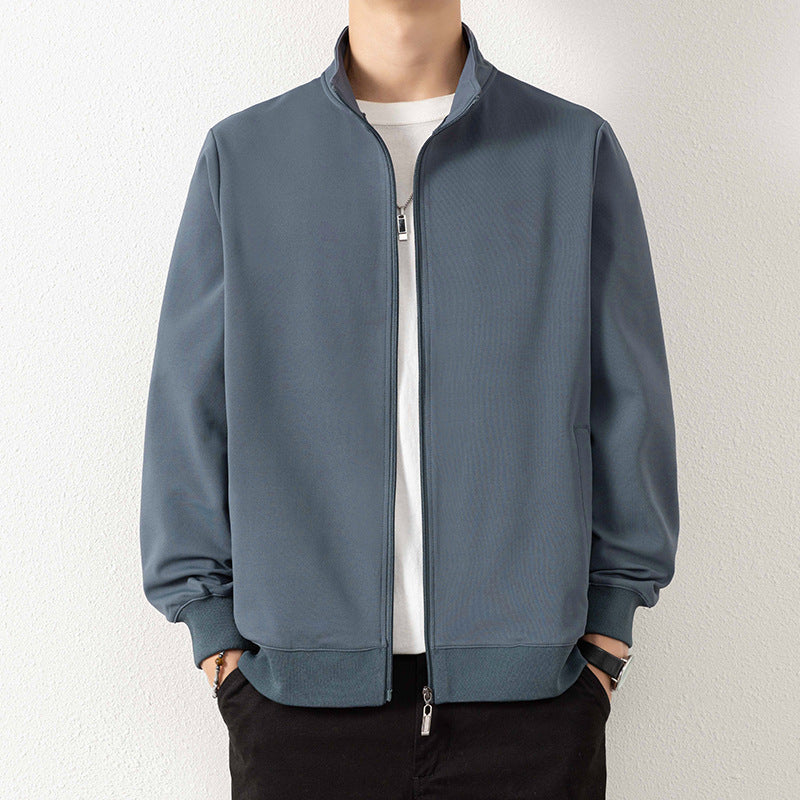 Herren Minimalistische Zip‑Blousonjacke aus technischem Stretchmaterial mit Stehkragen Drune