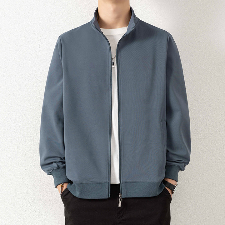 Herren Minimalistische Zip‑Blousonjacke aus technischem Stretchmaterial mit Stehkragen Drune