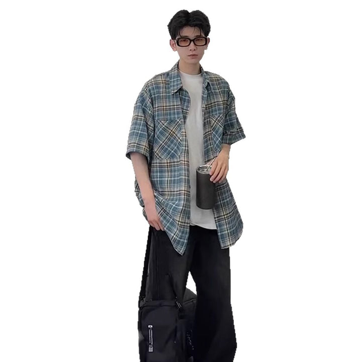 Herren Elegante und lässige Kurzarm-Hemdjacke Drune