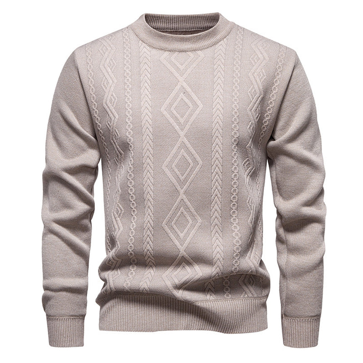 Herren Feinstrickpullover mit Rauten‑Jacquard und geripptem Saum Drune