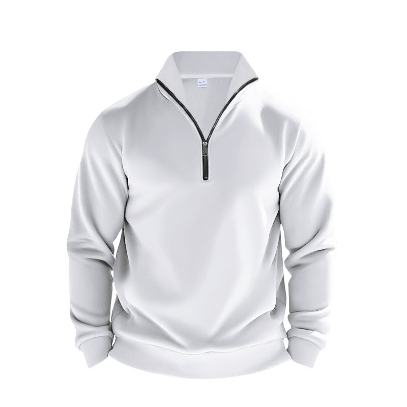 Herren Sweatpullover mit halbem Reißverschluss und atmungsaktiver Struktur Drune