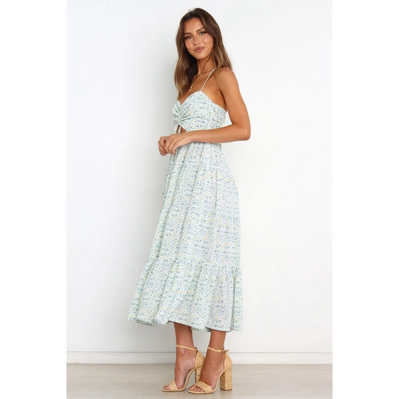 Damen Maxikleid mit raffiniertem Cut-Out und fließendem Rock Drune