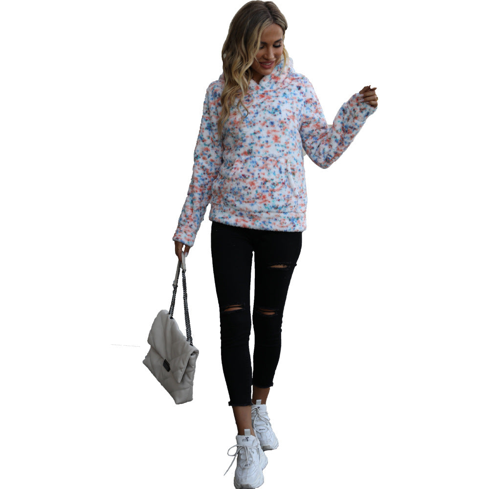 Damen Fleece-Pullover mit Kapuze Drune