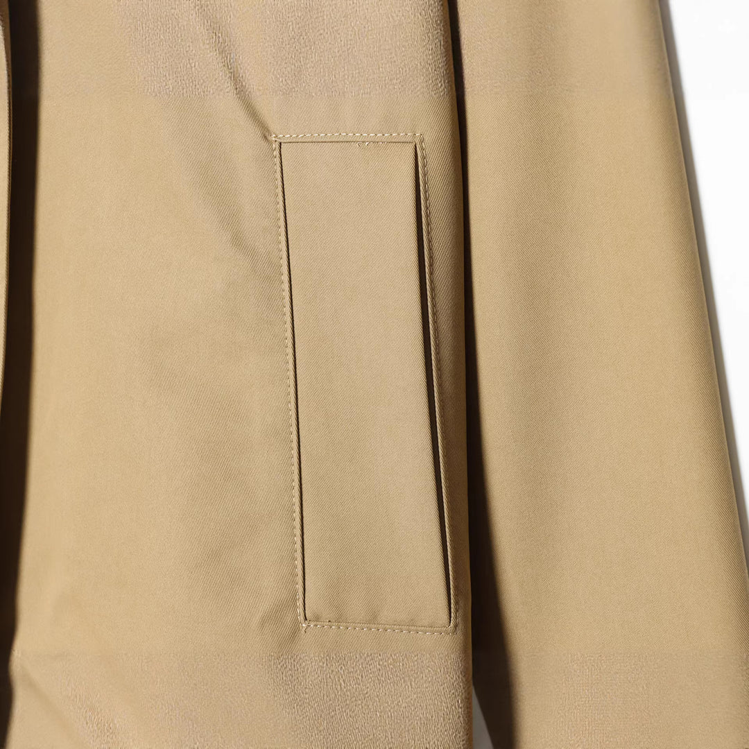 Damen Cropped Kurzjacke mit kontrastfarbenem Cordkragen und geradem Boxy‑Schnitt Drune
