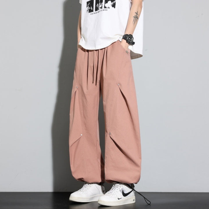 Damen Weite Lagen-Loungehose mit Cargo-Details & elastischem Tunnelzug Drune