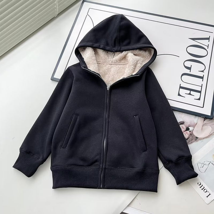 Damen kuschelige und warme Hoodie-Jacke mit Fleecefutter Drune