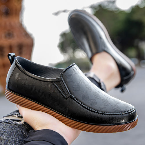Herren Elegante wasserdichte Slipper mit strukturierter Oberfläche und profilierter Lightweight-Sohle Drune